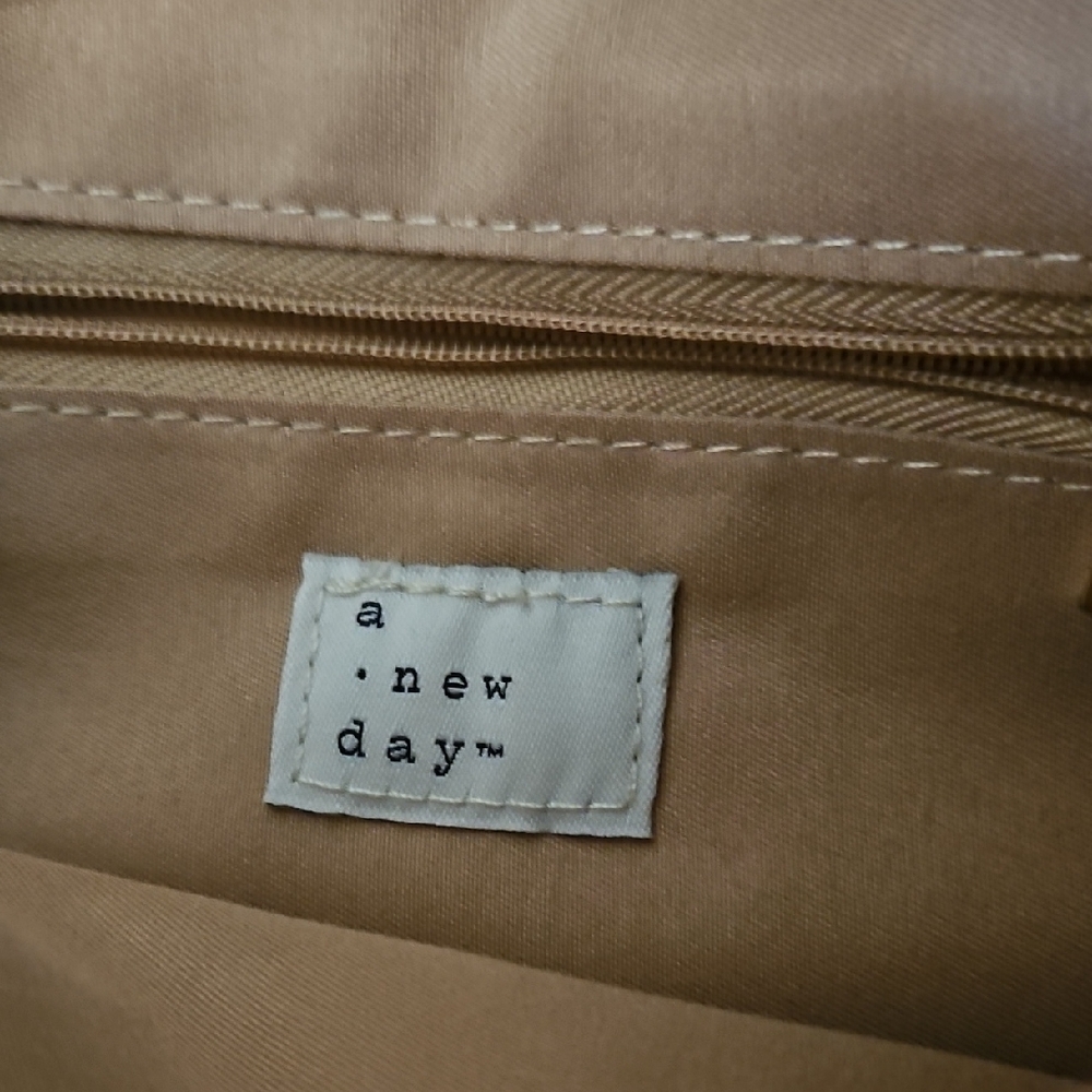 a new day Cream Snake-Textured Crossbody Bag with Gold Hardware - Picture 2 of 3